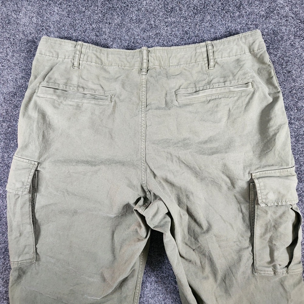 Uniqlo‎ Cargo Pants Men XL 37x30 Army Green Work Utility Military Wide Leg Baggy - Picture 6 of 10